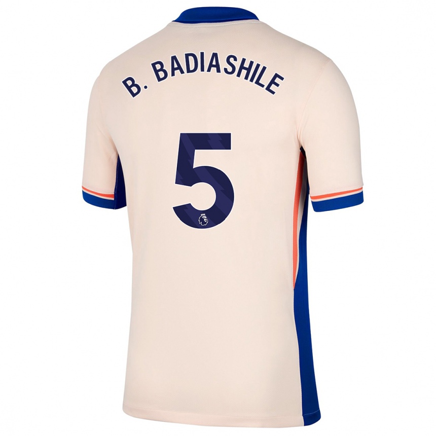 Niño Fútbol Camiseta Benoît Badiashile #5 Beige Claro 2ª Equipación 2024/25