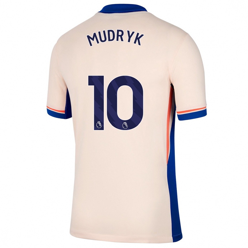 Niño Fútbol Camiseta Mykhaylo Mudryk #10 Beige Claro 2ª Equipación 2024/25