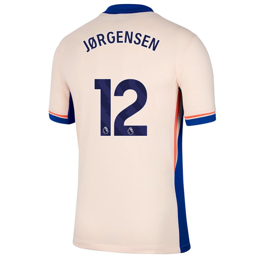 Niño Fútbol Camiseta Filip Jørgensen #12 Beige Claro 2ª Equipación 2024/25