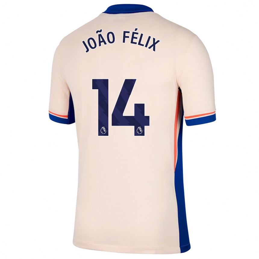 Niño Fútbol Camiseta Joao Felix #14 Beige Claro 2ª Equipación 2024/25