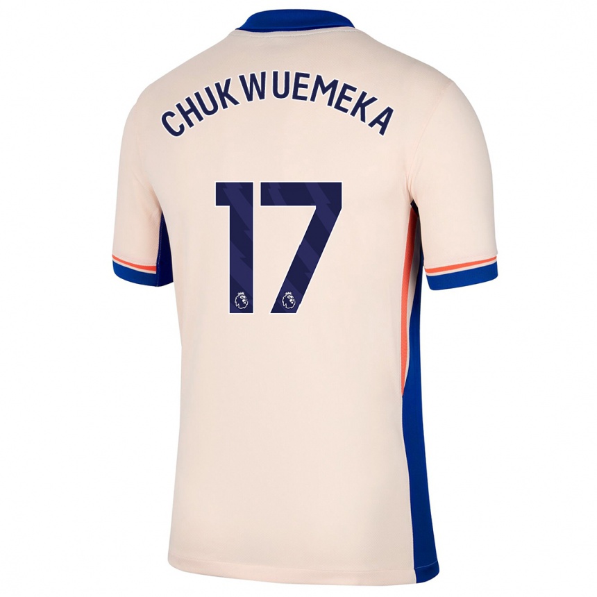 Niño Fútbol Camiseta Carney Chukwuemeka #17 Beige Claro 2ª Equipación 2024/25