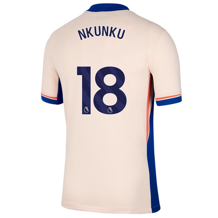 Niño Fútbol Camiseta Christopher Nkunku #18 Beige Claro 2ª Equipación 2024/25