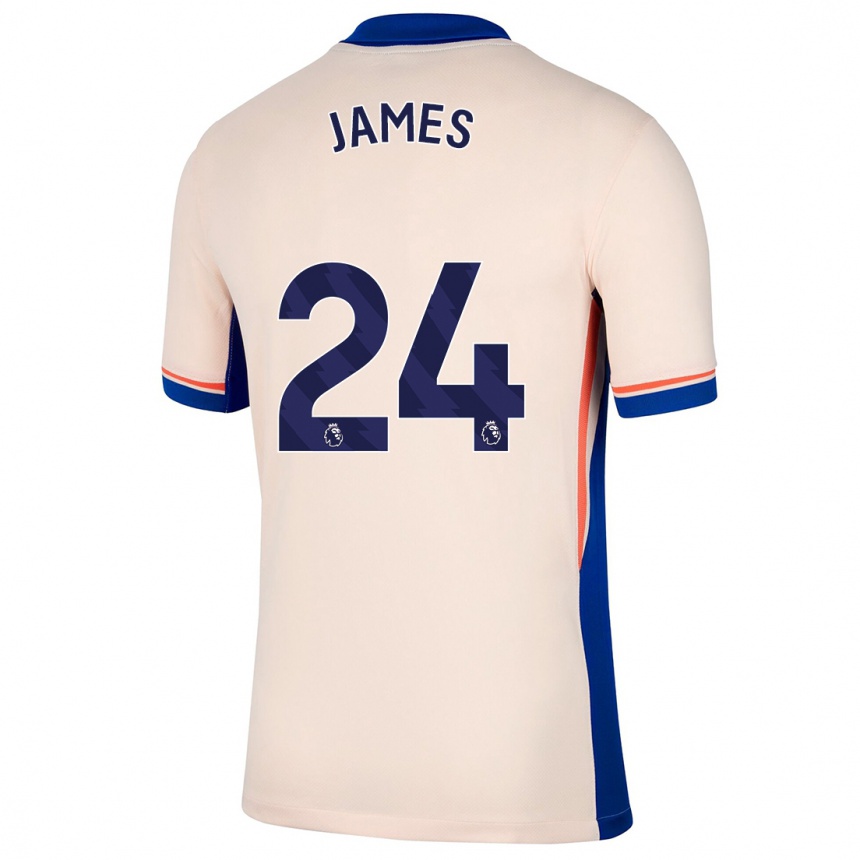 Niño Fútbol Camiseta Reece James #24 Beige Claro 2ª Equipación 2024/25