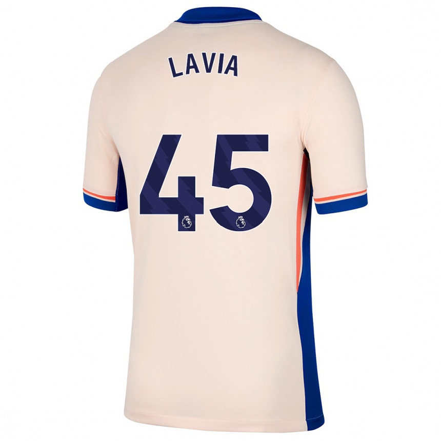 Niño Fútbol Camiseta Roméo Lavia #45 Beige Claro 2ª Equipación 2024/25