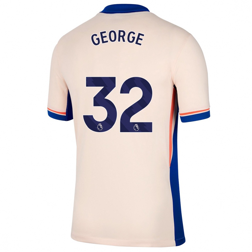 Niño Fútbol Camiseta Tyrique George #32 Beige Claro 2ª Equipación 2024/25