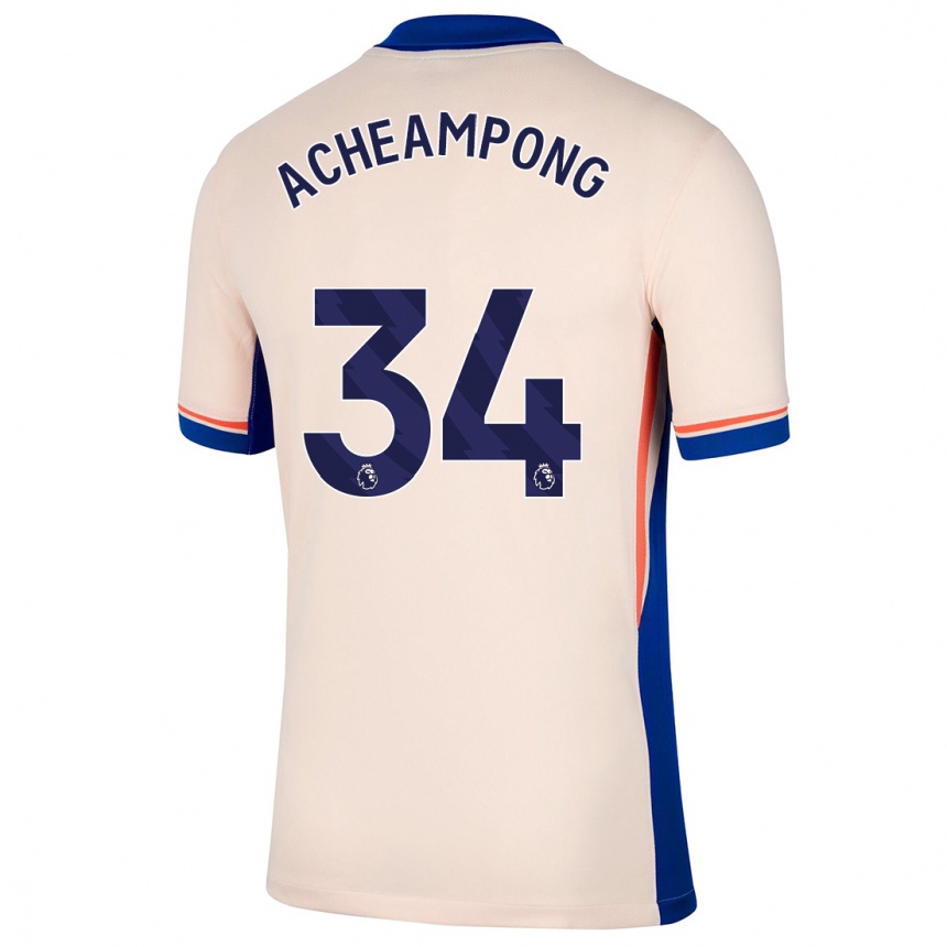 Niño Fútbol Camiseta Josh Acheampong #34 Beige Claro 2ª Equipación 2024/25