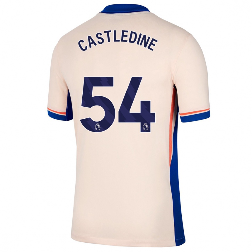 Niño Fútbol Camiseta Leo Castledine #54 Beige Claro 2ª Equipación 2024/25