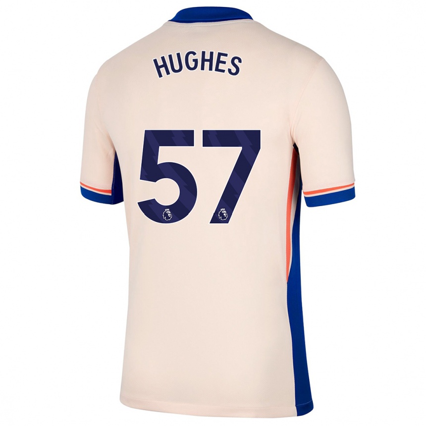 Niño Fútbol Camiseta Brodi Hughes #57 Beige Claro 2ª Equipación 2024/25