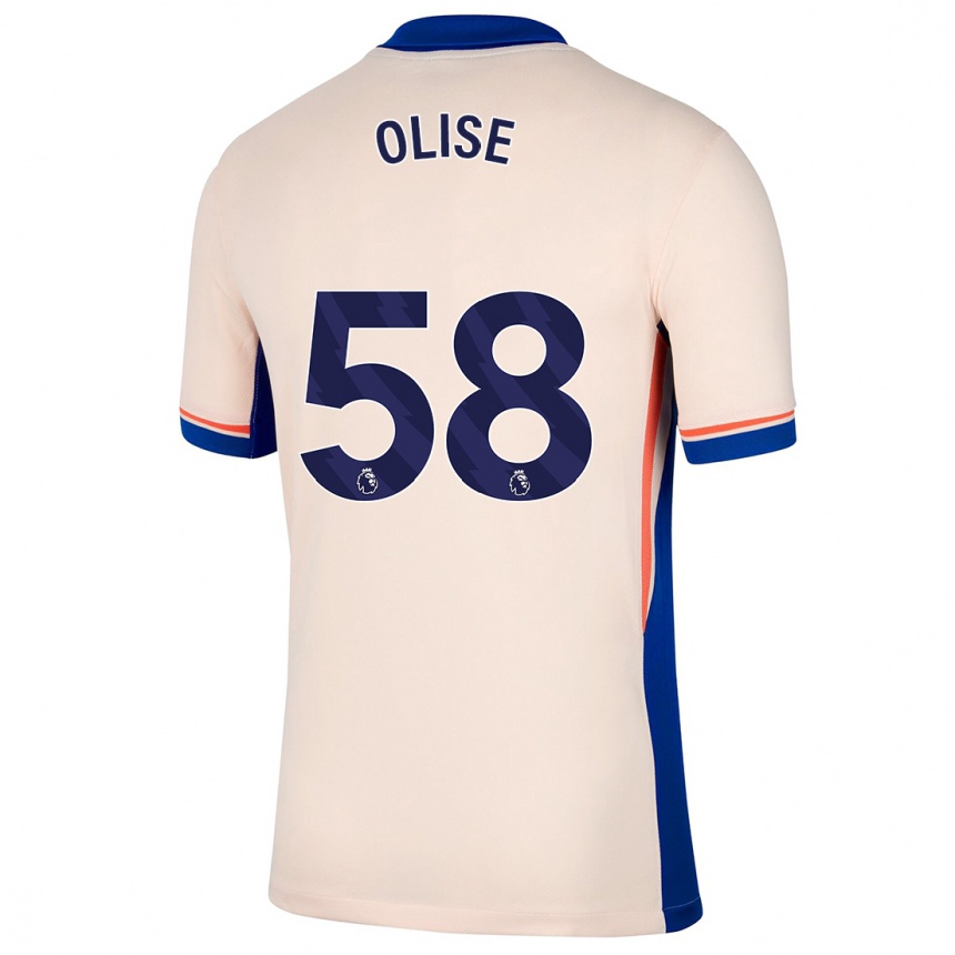 Niño Fútbol Camiseta Richard Olise #58 Beige Claro 2ª Equipación 2024/25