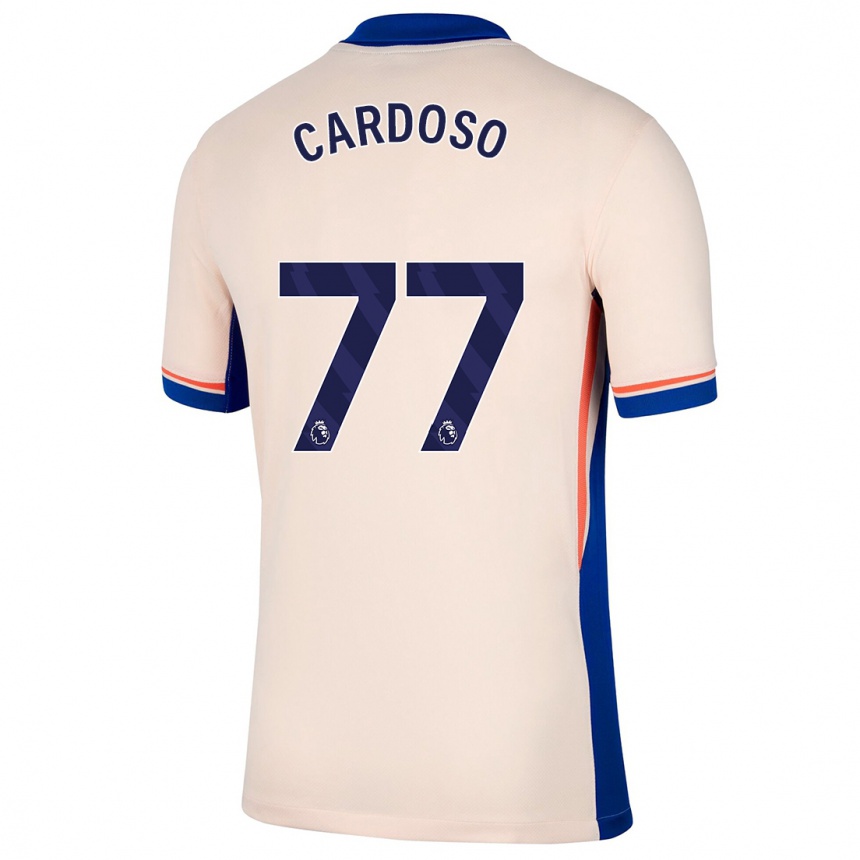 Niño Fútbol Camiseta Leo Cardoso #77 Beige Claro 2ª Equipación 2024/25