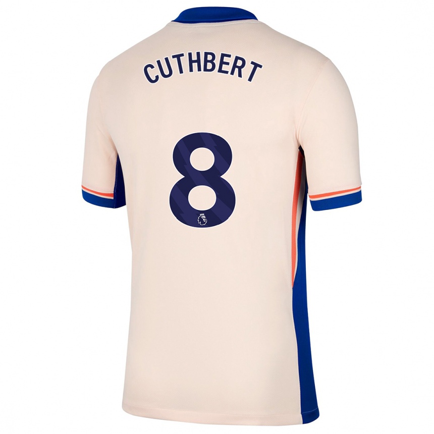 Niño Fútbol Camiseta Erin Cuthbert #8 Beige Claro 2ª Equipación 2024/25