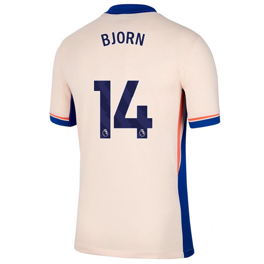 Niño Fútbol Camiseta Nathalie Björn #14 Beige Claro 2ª Equipación 2024/25