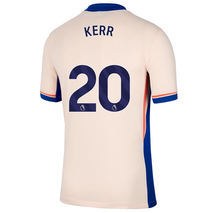 Niño Fútbol Camiseta Sam Kerr #20 Beige Claro 2ª Equipación 2024/25