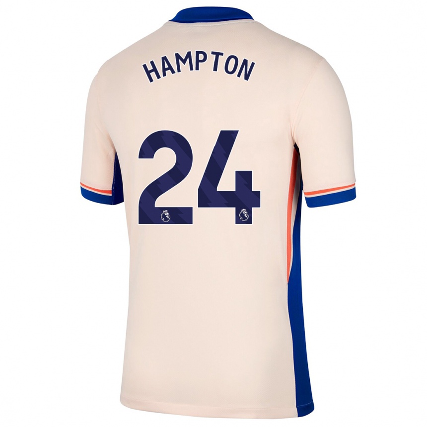 Niño Fútbol Camiseta Hannah Hampton #24 Beige Claro 2ª Equipación 2024/25