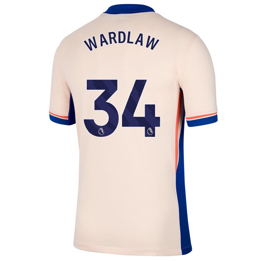 Niño Fútbol Camiseta Charlotte Wardlaw #34 Beige Claro 2ª Equipación 2024/25