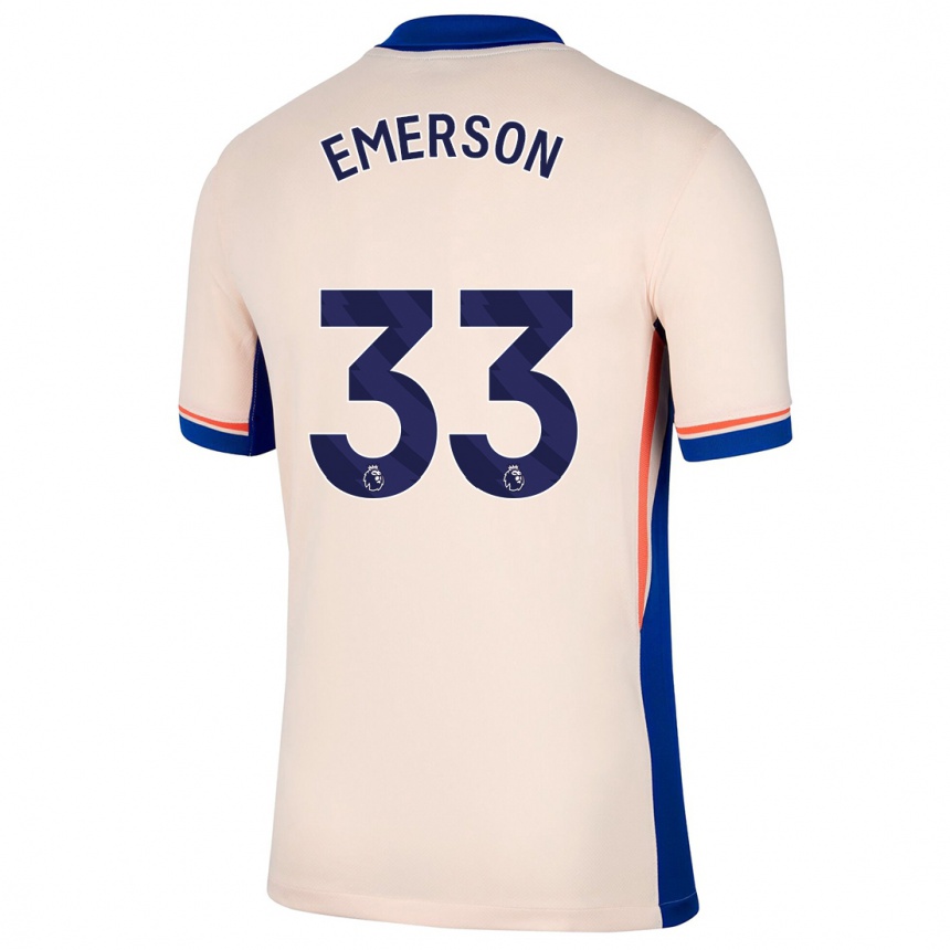 Niño Fútbol Camiseta Emerson #33 Beige Claro 2ª Equipación 2024/25