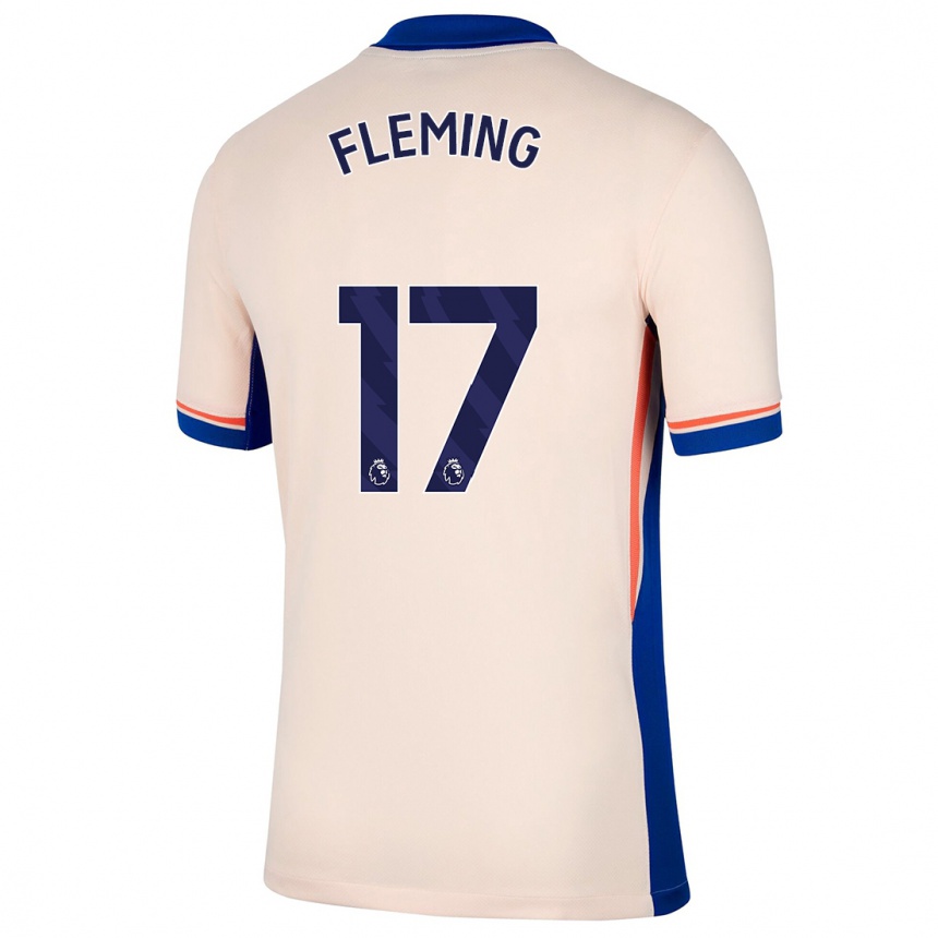 Niño Fútbol Camiseta Jessie Fleming #17 Beige Claro 2ª Equipación 2024/25