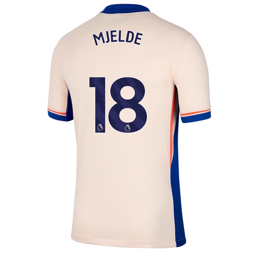 Niño Fútbol Camiseta Maren Mjelde #18 Beige Claro 2ª Equipación 2024/25