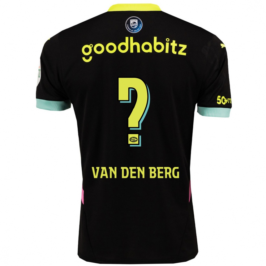 Niño Fútbol Camiseta Joel Van Den Berg #0 Negro Amarillo 2ª Equipación 2024/25