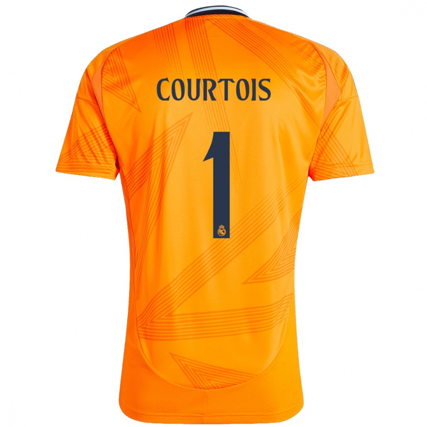 Niño Fútbol Camiseta Thibaut Courtois #1 Naranja 2ª Equipación 2024/25