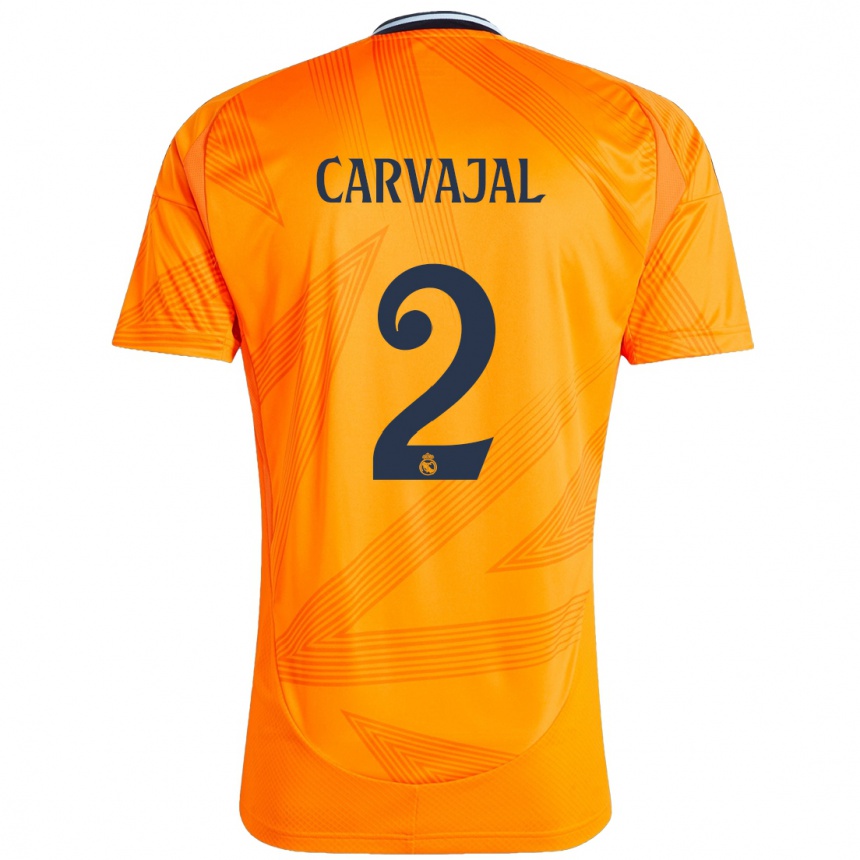 Niño Fútbol Camiseta Daniel Carvajal #2 Naranja 2ª Equipación 2024/25