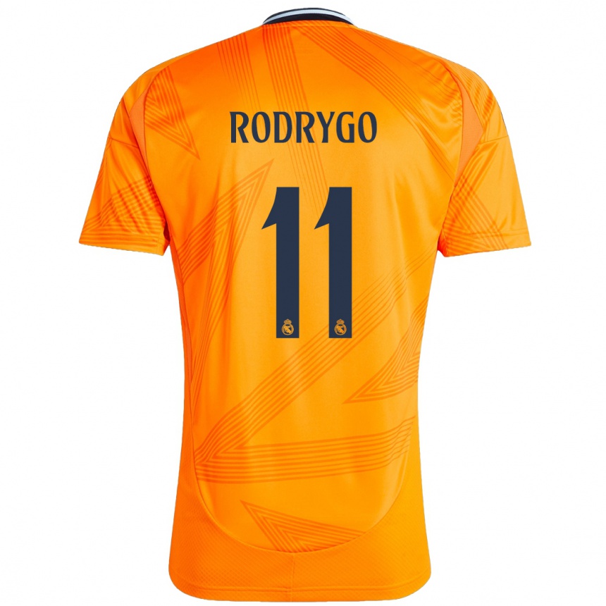 Niño Fútbol Camiseta Rodrygo #11 Naranja 2ª Equipación 2024/25