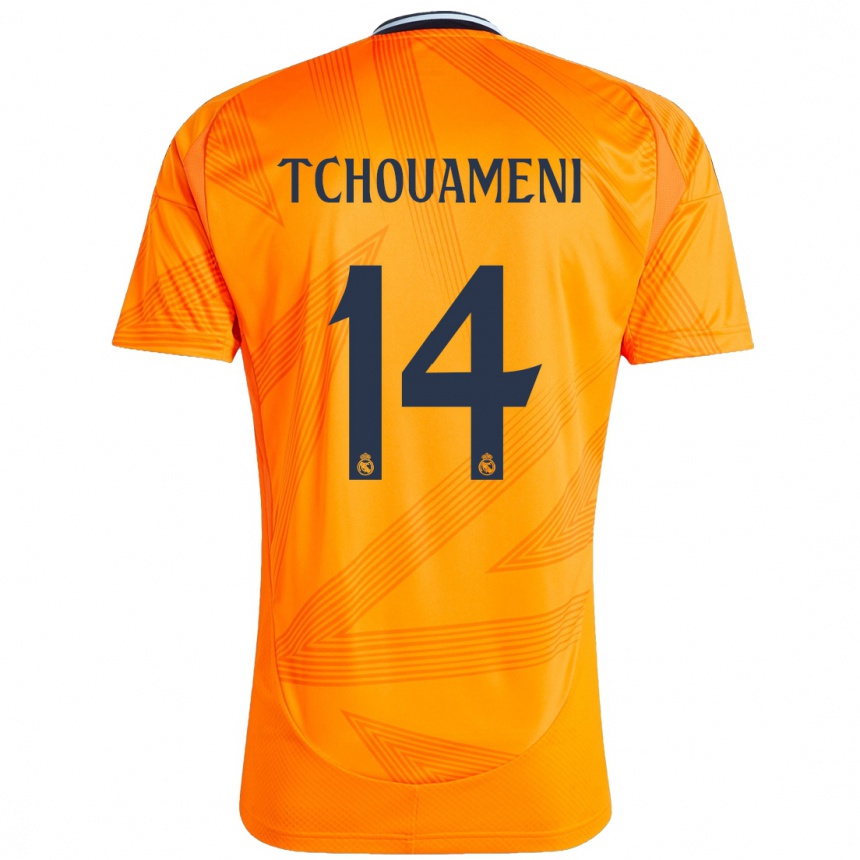 Niño Fútbol Camiseta Aurelien Tchouameni #14 Naranja 2ª Equipación 2024/25