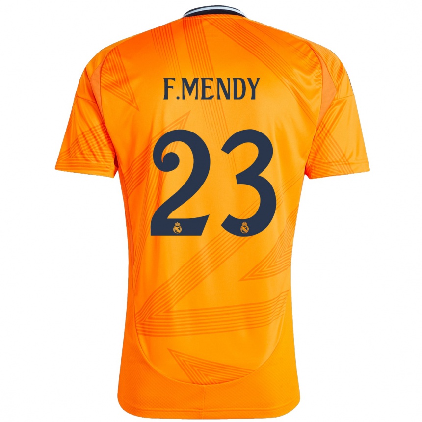 Niño Fútbol Camiseta Ferland Mendy #23 Naranja 2ª Equipación 2024/25