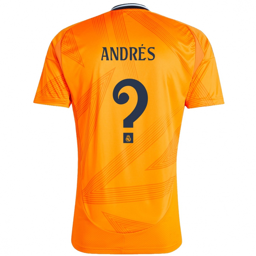 Niño Fútbol Camiseta Chema Andrés #0 Naranja 2ª Equipación 2024/25