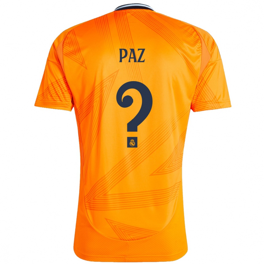 Niño Fútbol Camiseta Nico Paz #0 Naranja 2ª Equipación 2024/25