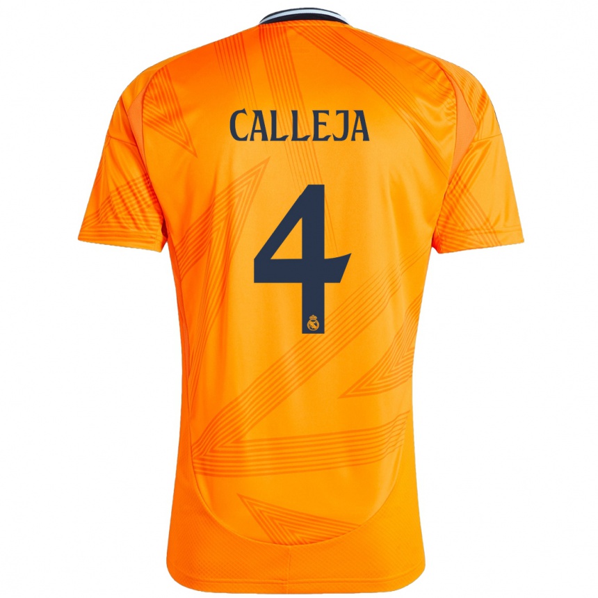 Niño Fútbol Camiseta Jaime Calleja #4 Naranja 2ª Equipación 2024/25