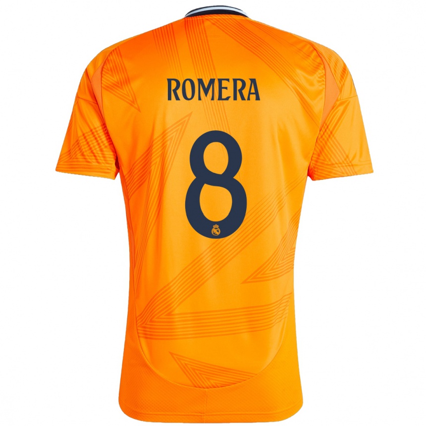 Niño Fútbol Camiseta Miguel Romera #8 Naranja 2ª Equipación 2024/25