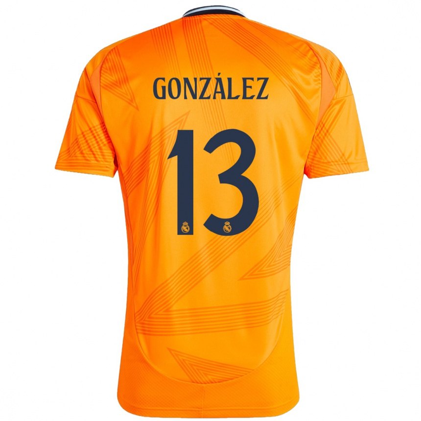 Niño Fútbol Camiseta Fran González #13 Naranja 2ª Equipación 2024/25