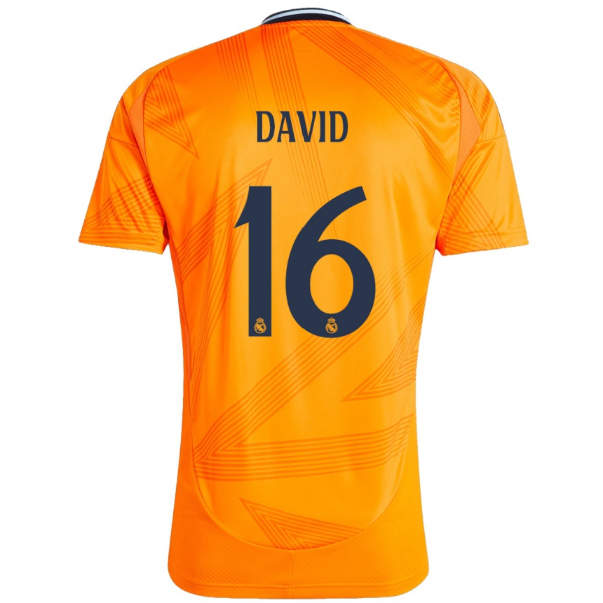 Niño Fútbol Camiseta Antonio David #16 Naranja 2ª Equipación 2024/25