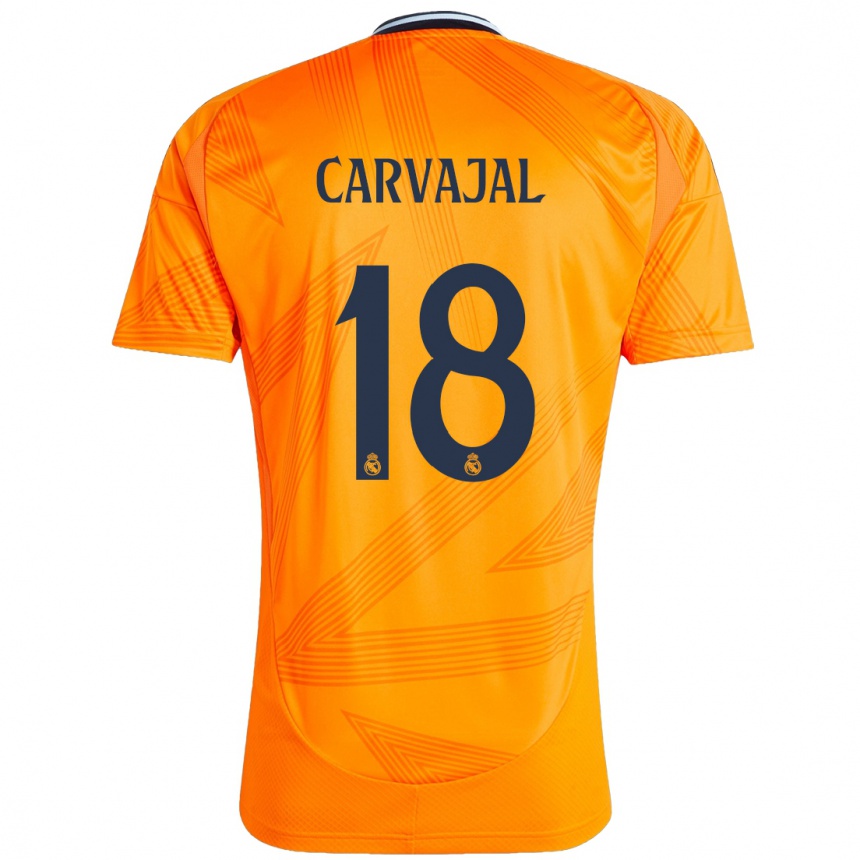 Niño Fútbol Camiseta Angel Carvajal #18 Naranja 2ª Equipación 2024/25