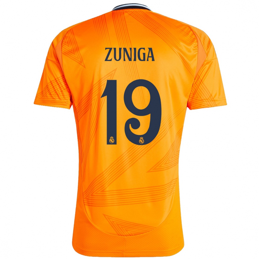 Niño Fútbol Camiseta Loren Zúñiga #19 Naranja 2ª Equipación 2024/25