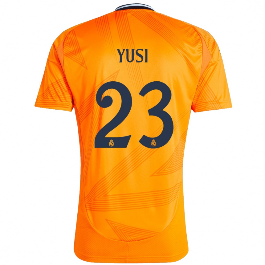 Niño Fútbol Camiseta Yusi #23 Naranja 2ª Equipación 2024/25