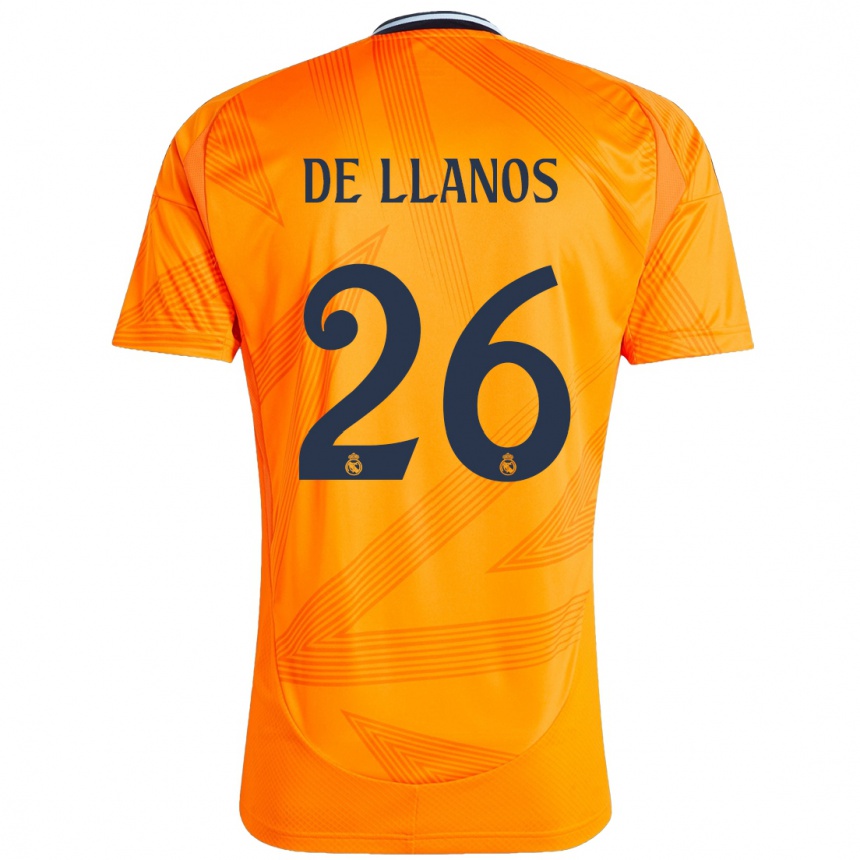 Niño Fútbol Camiseta Hugo De Llanos #26 Naranja 2ª Equipación 2024/25