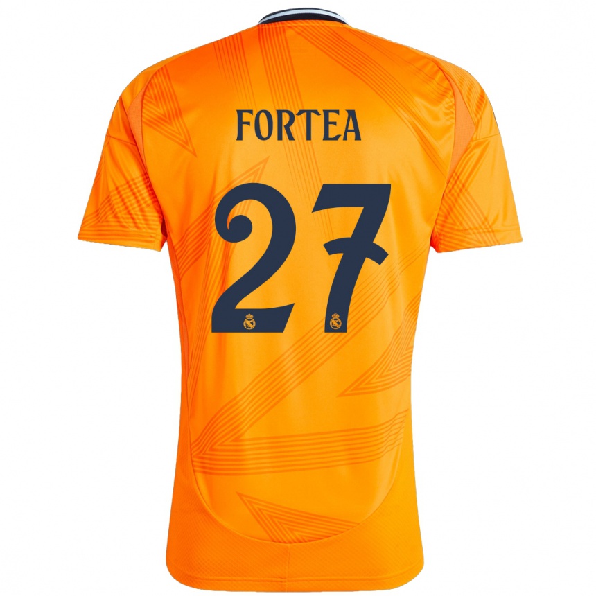 Niño Fútbol Camiseta Jesús Fortea #27 Naranja 2ª Equipación 2024/25