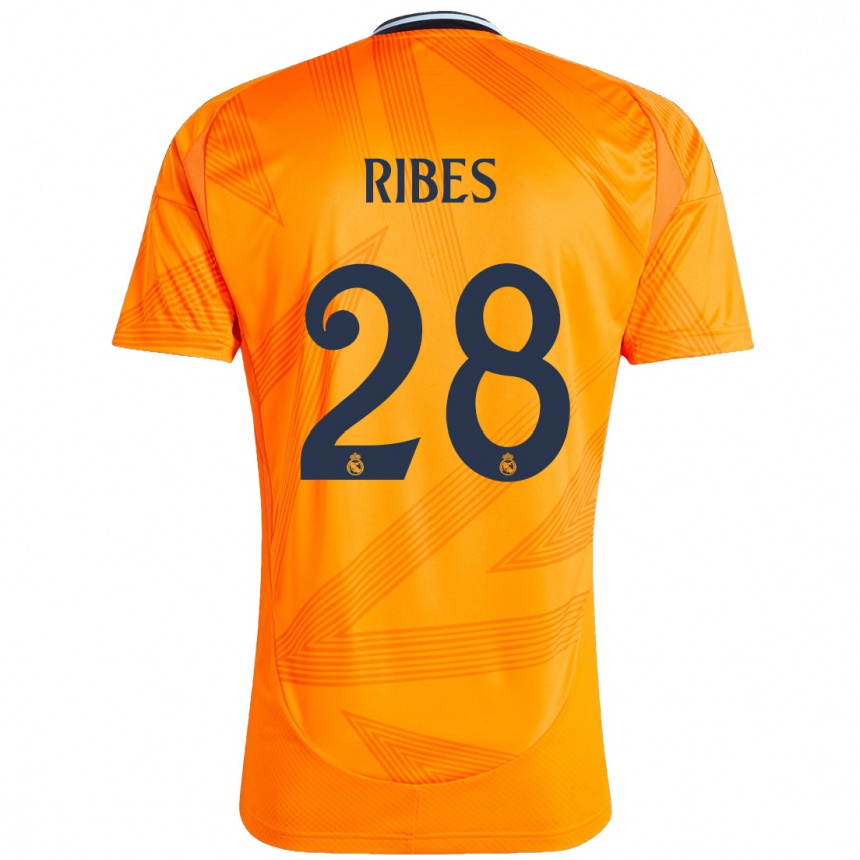 Niño Fútbol Camiseta Kike Ribes #28 Naranja 2ª Equipación 2024/25