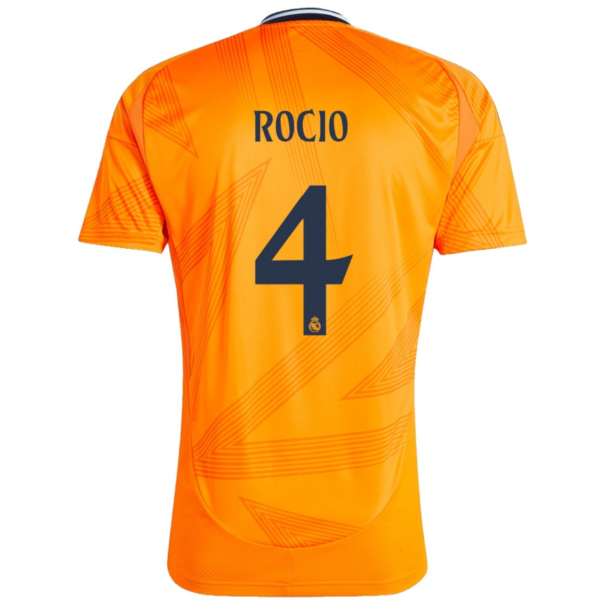 Niño Fútbol Camiseta Rocio Galvez #4 Naranja 2ª Equipación 2024/25