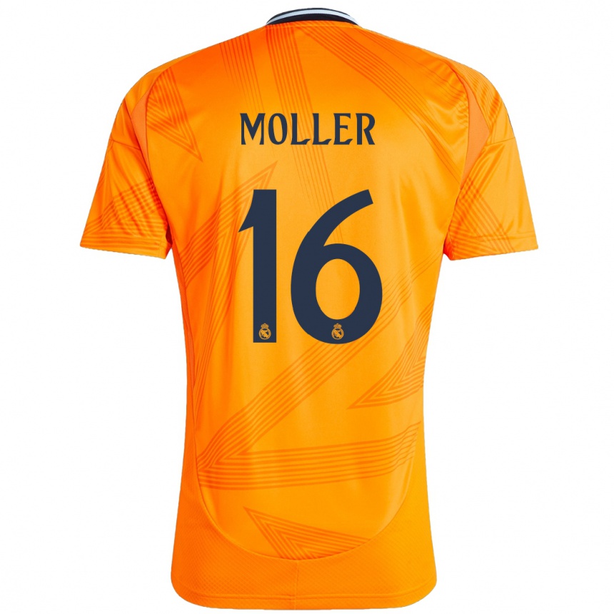 Niño Fútbol Camiseta Caroline Moller #16 Naranja 2ª Equipación 2024/25