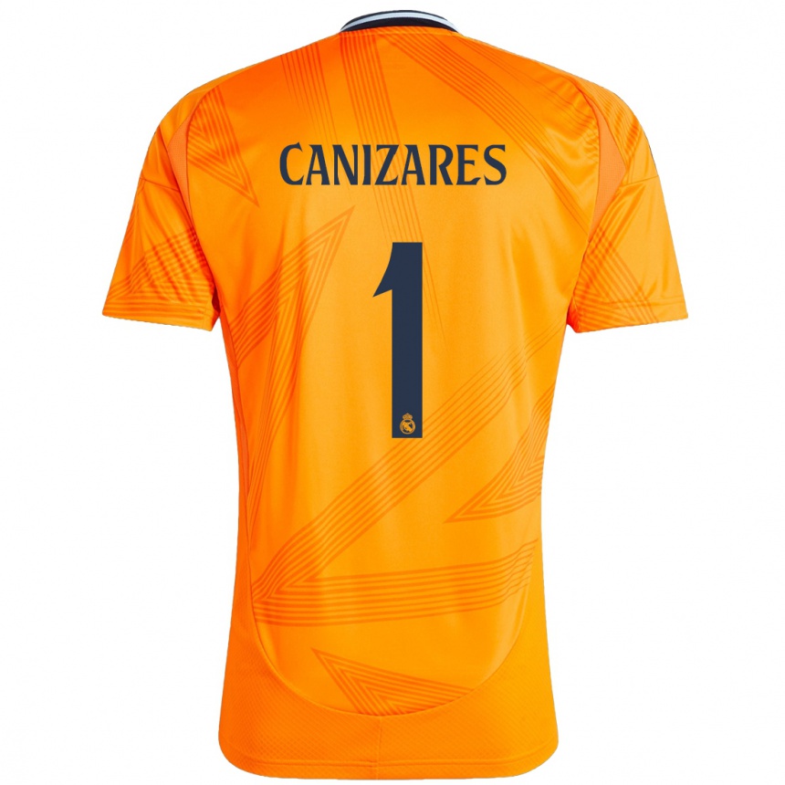 Niño Fútbol Camiseta Lucas Cañizares #1 Naranja 2ª Equipación 2024/25