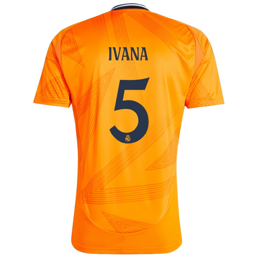 Niño Fútbol Camiseta Ivana Andres #5 Naranja 2ª Equipación 2024/25