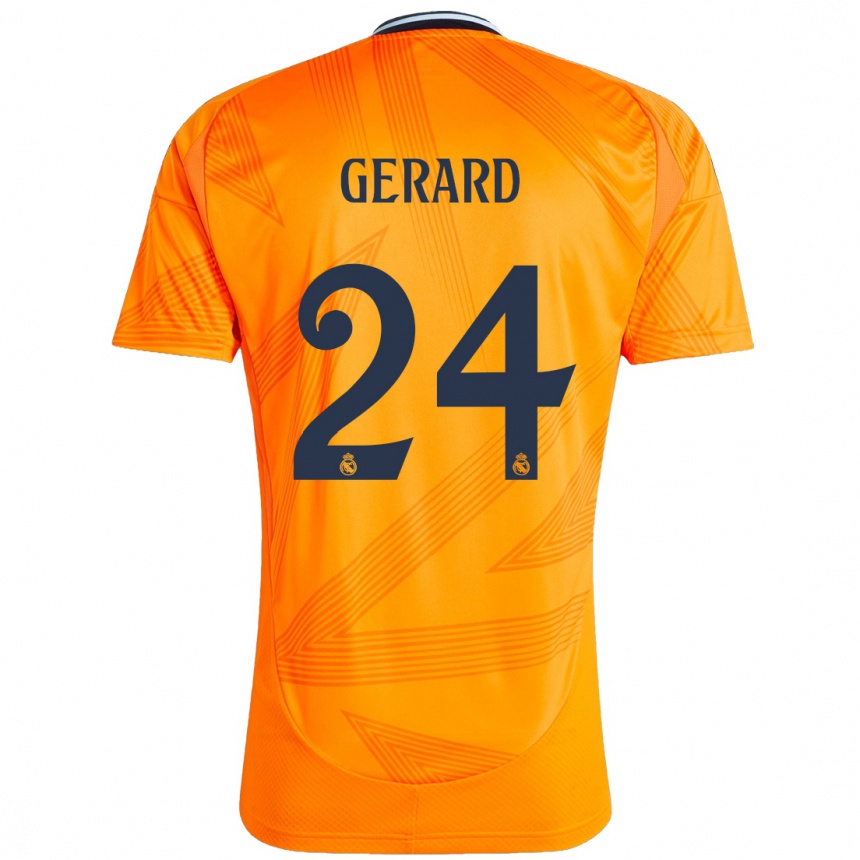 Niño Fútbol Camiseta Meline Gerard #24 Naranja 2ª Equipación 2024/25