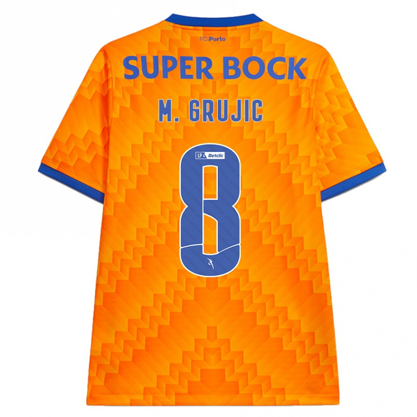 Niño Fútbol Camiseta Marko Grujic #8 Naranja 2ª Equipación 2024/25