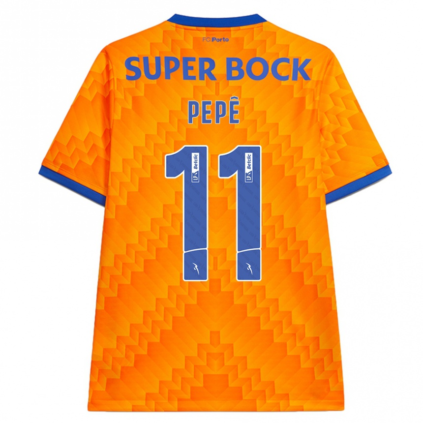 Niño Fútbol Camiseta Pepê #11 Naranja 2ª Equipación 2024/25