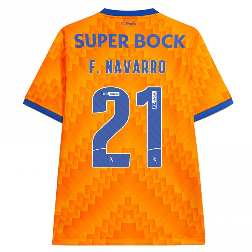 Niño Fútbol Camiseta Fran Navarro #21 Naranja 2ª Equipación 2024/25