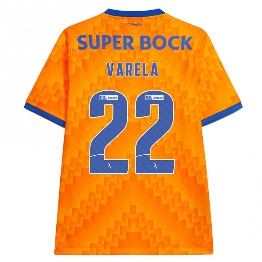 Niño Fútbol Camiseta Alan Varela #22 Naranja 2ª Equipación 2024/25