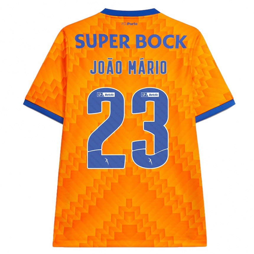 Niño Fútbol Camiseta João Mário #23 Naranja 2ª Equipación 2024/25